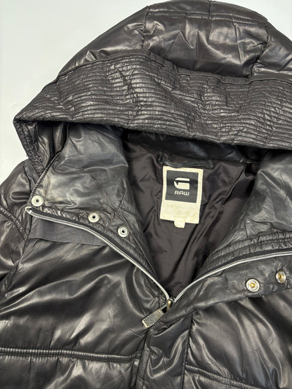 2000s G-Star Black Quilted Zip-up Jacket (women's L)