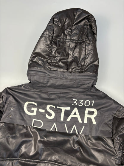 2000s G-Star Black Quilted Zip-up Jacket (women's L)