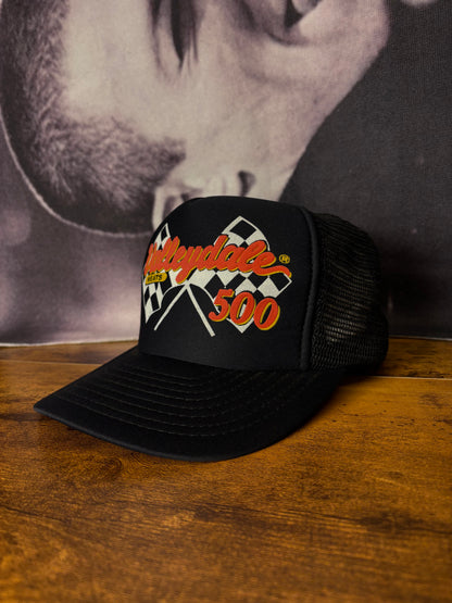 Vintage Racing Black Trucker Hat