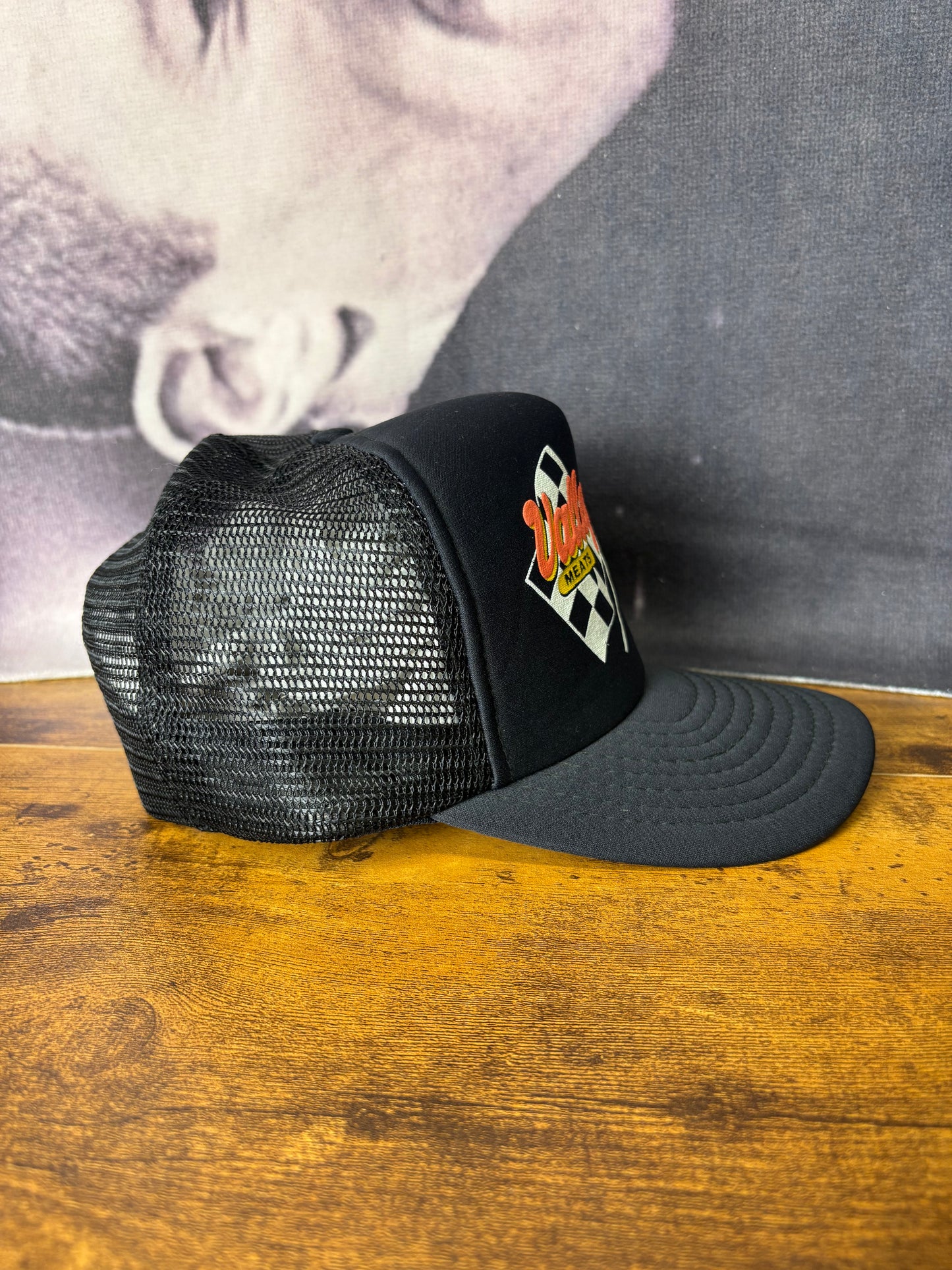 Vintage Racing Black Trucker Hat