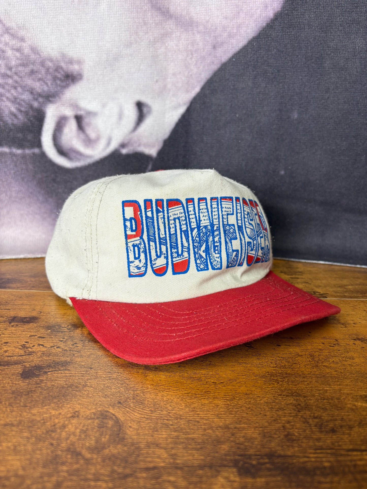 Vintage Budweiser White Floppy Trucker Hat