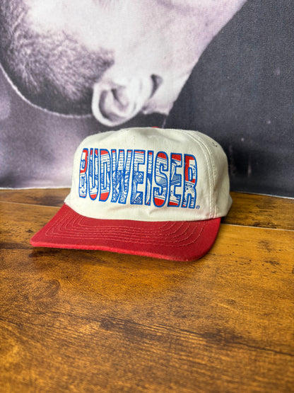 Vintage Budweiser White Floppy Trucker Hat