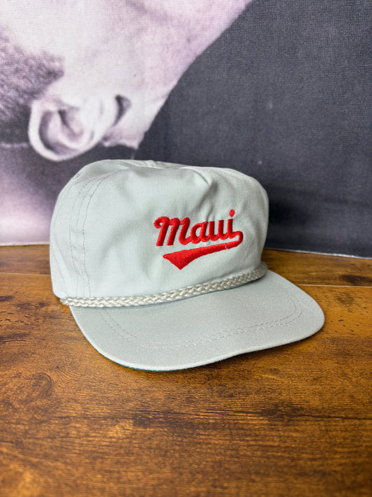 Vintage Maui Hawaii Grey Cord Trucker Hat