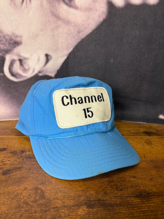 Vintage Channel 15 Blue Cord Trucker Hat