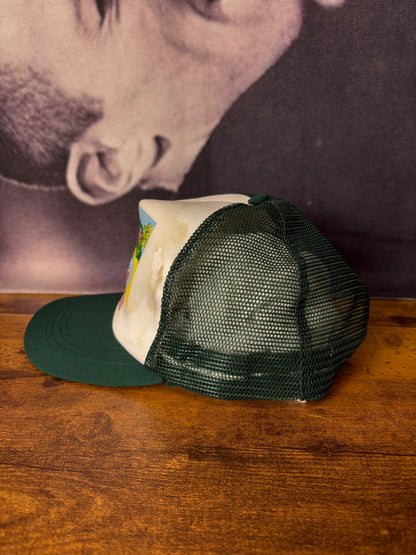 Vintage Mombacho White + Green Trucker Hat