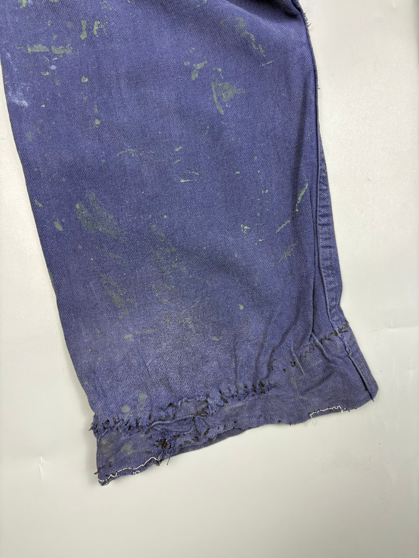 True Vintage 1960s French Patch Repair Faded Workwear Trouses (34w)