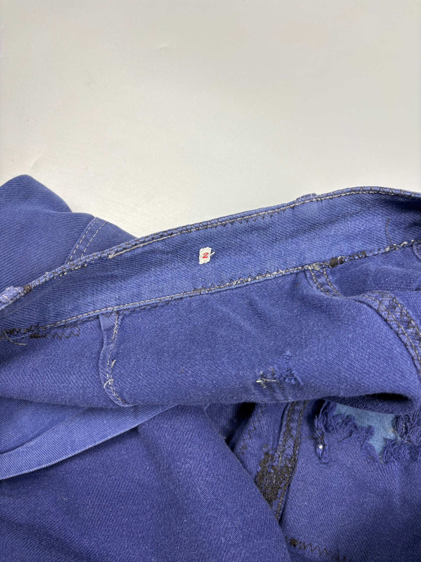 True Vintage 1950s French Chore Repair Patch Workwear Trousers (34w)