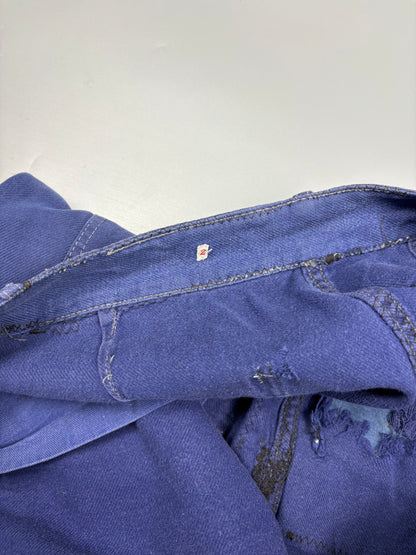 True Vintage 1950s French Chore Repair Patch Workwear Trousers (34w)