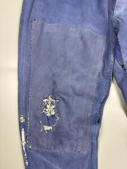 True Vintage 1950s French Workwear Double Knee Trousers (36adj)