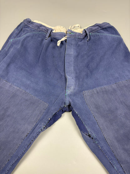 True Vintage 1950s French Workwear Double Knee Trousers (36adj)