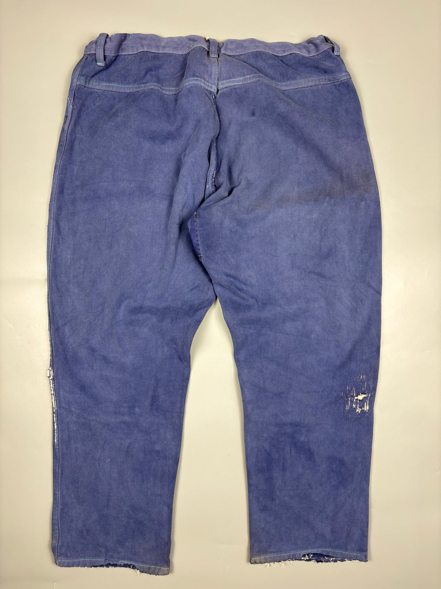 True Vintage 1950s French Workwear Double Knee Trousers (36adj)