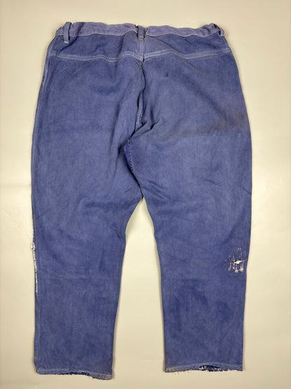 True Vintage 1950s French Workwear Double Knee Trousers (36adj)