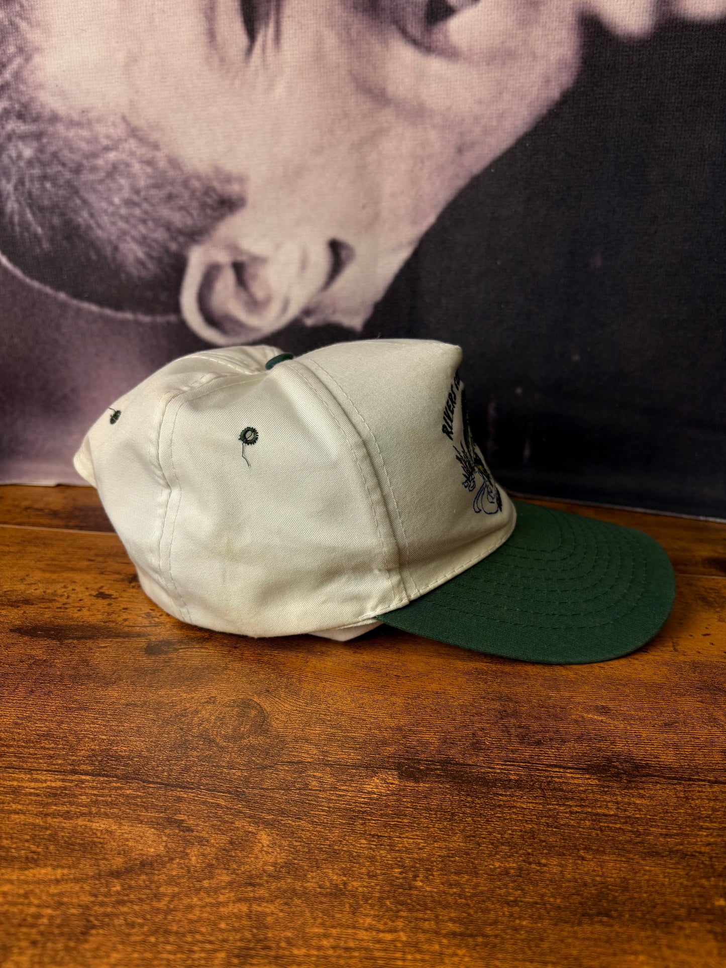 Vintage Fishing White + Green Trucker Hat