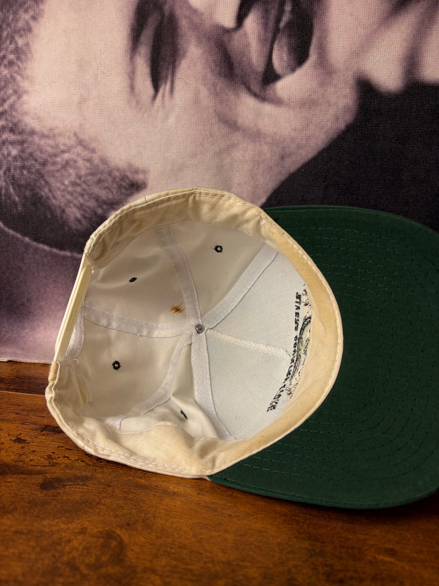 Vintage Fishing White + Green Trucker Hat