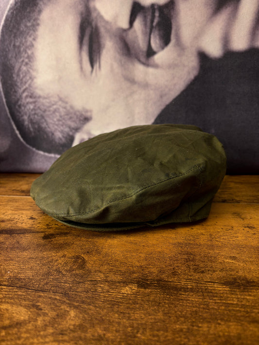 True Vintage 80s Wax Khaki Green Flat Cap