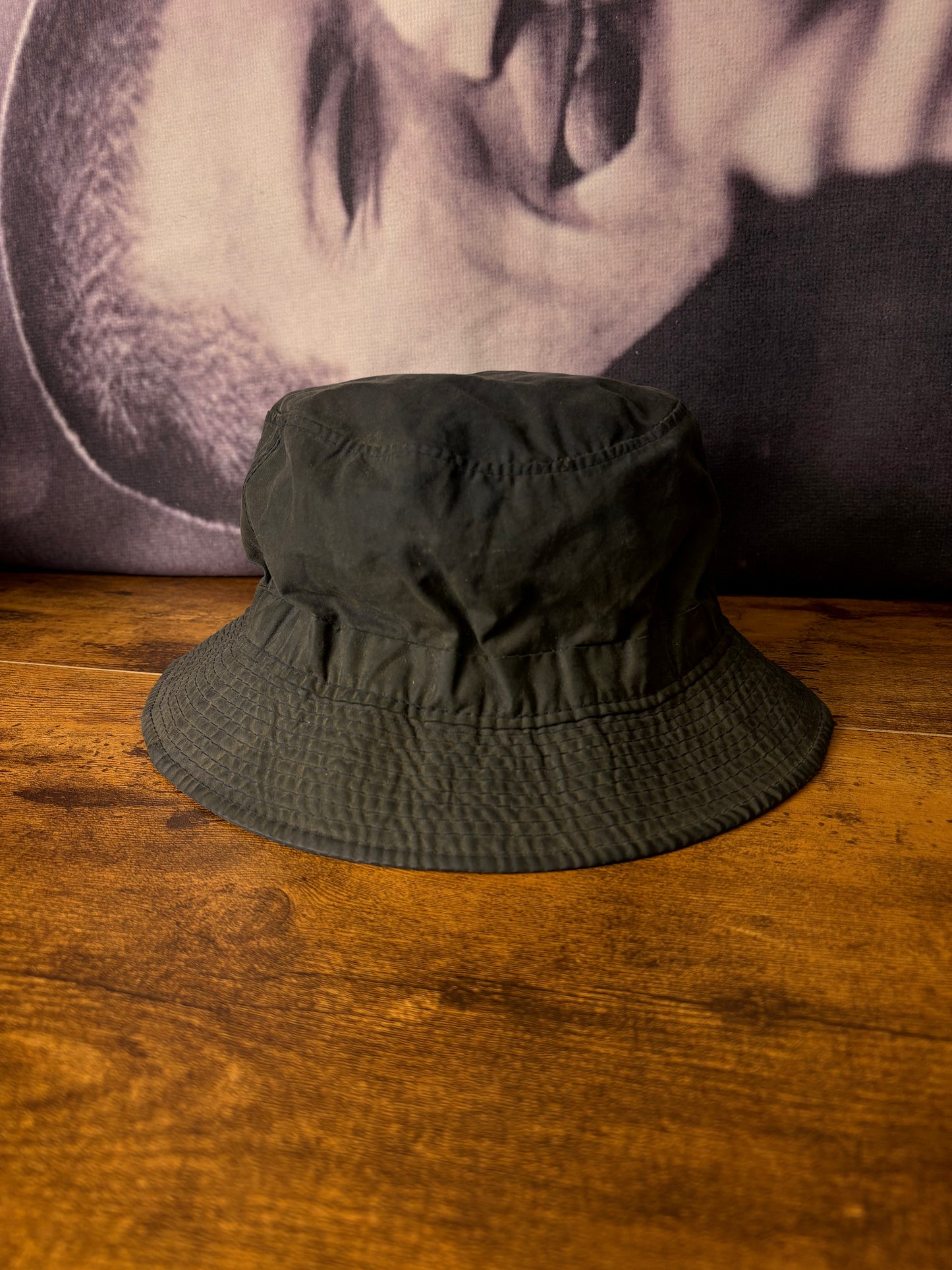 True Vintage 80s Irish Dark Grey Wax Bucket Hat
