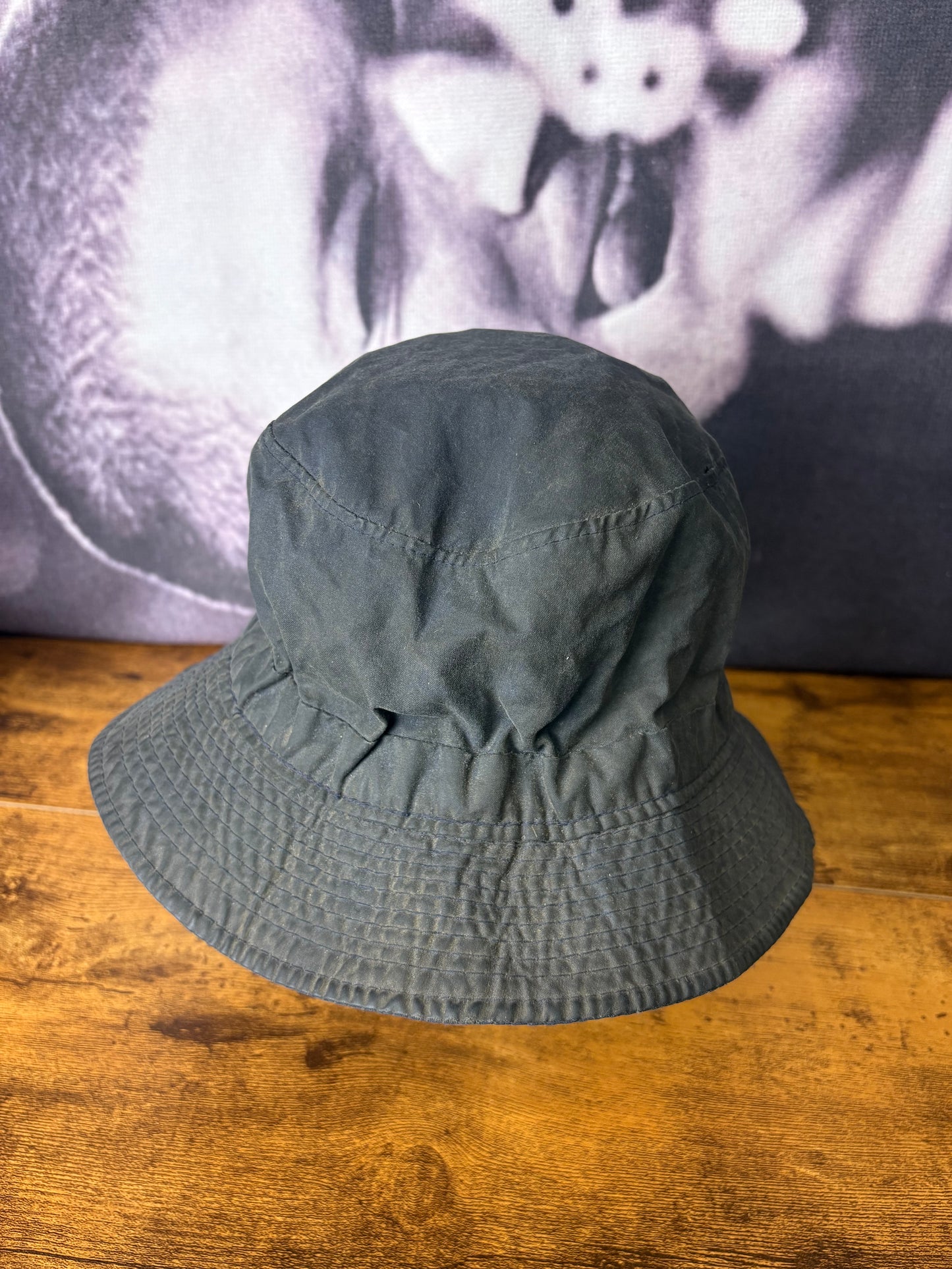 True Vintage 80s Irish Dark Grey Wax Bucket Hat