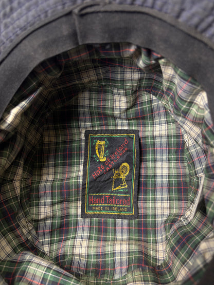 True Vintage 80s Irish Dark Grey Wax Bucket Hat