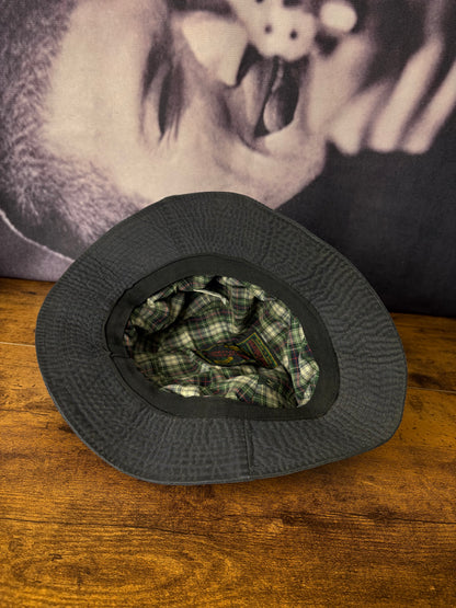 True Vintage 80s Irish Dark Grey Wax Bucket Hat