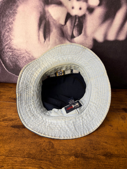 Vintage Stussy 90s Navy Embroidered Bucket Hat