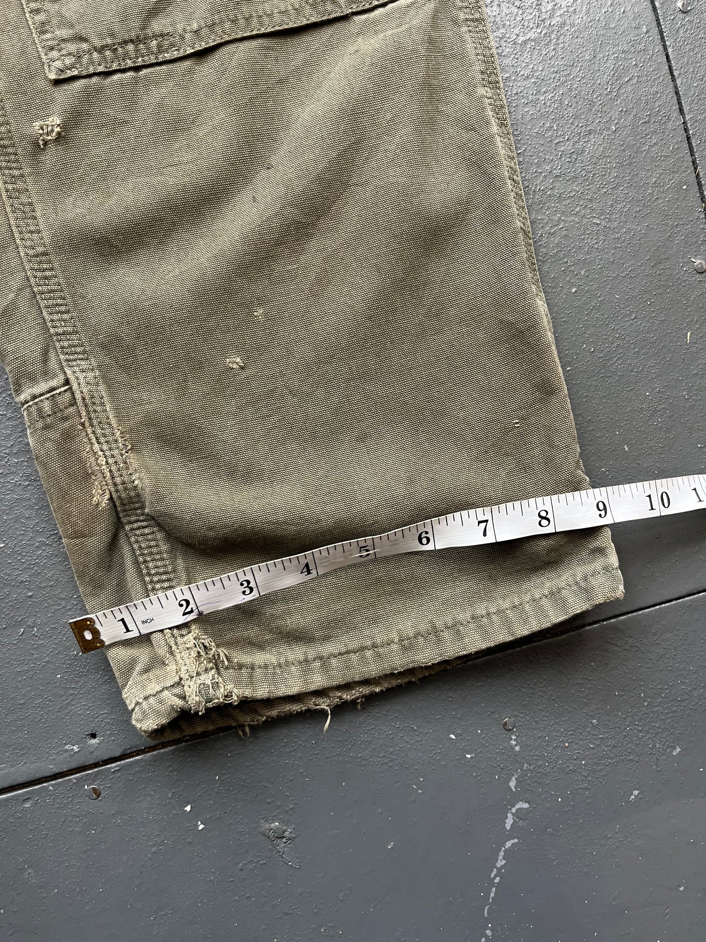 Vintage Carhartt Olive Green Double Knee Trousers  [34x34]