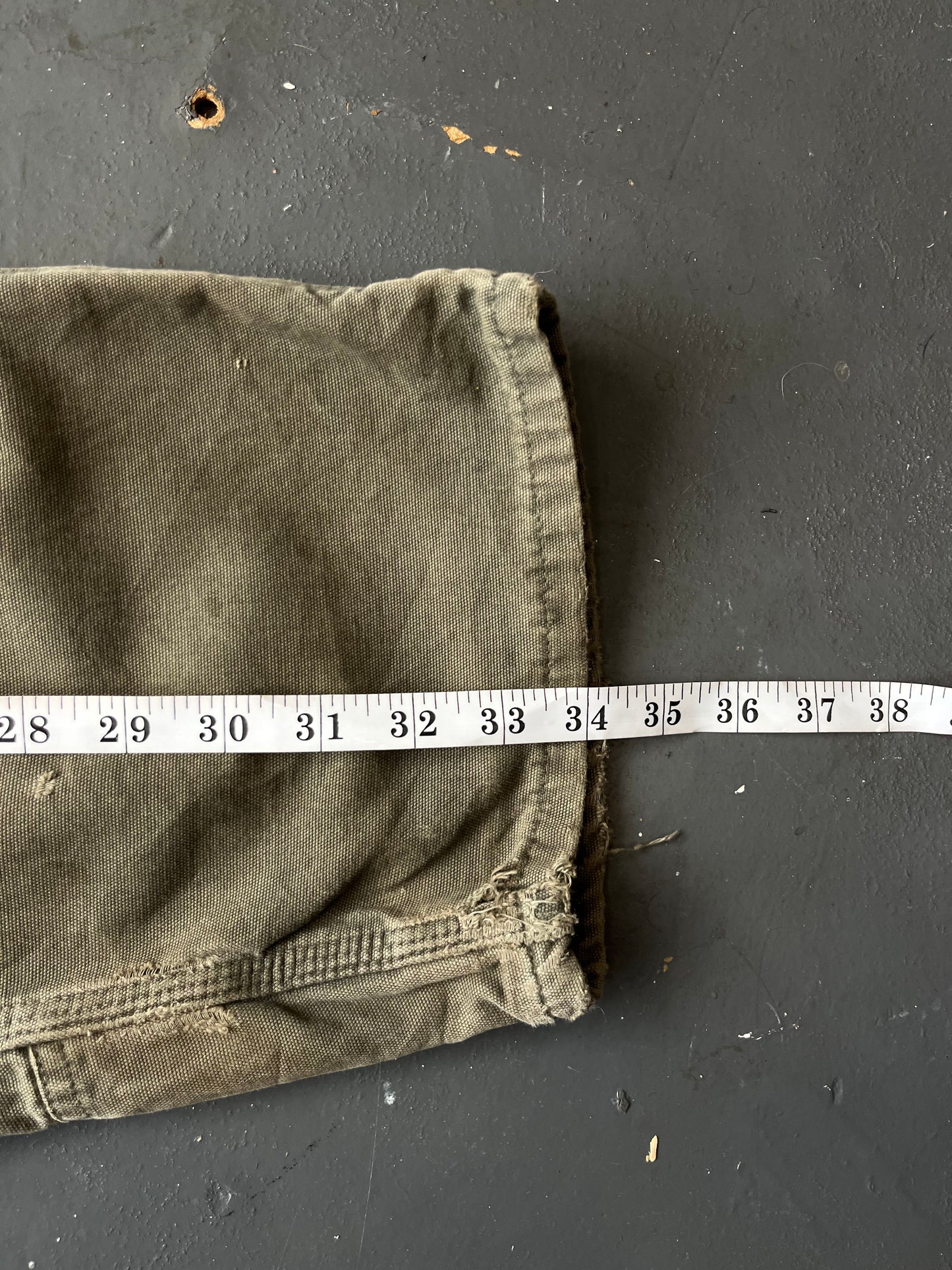 Vintage Carhartt Olive Green Double Knee Trousers  [34x34]