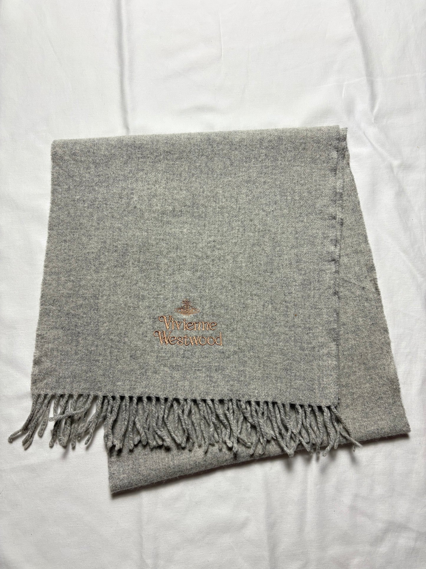 Vivienne Westwood Grey Lana Wool Scarf | 15x65'