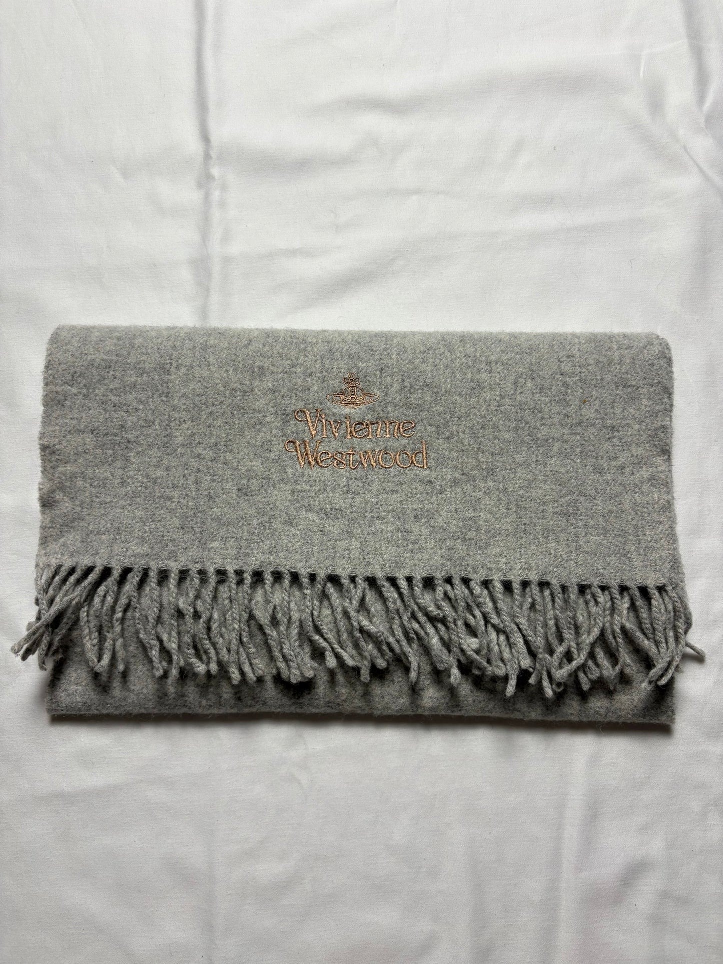 Vivienne Westwood Grey Lana Wool Scarf | 15x65'