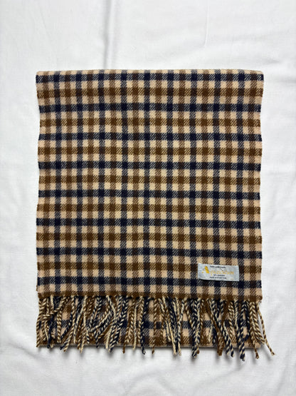 Vintage Aquascutum Classic Check Lana Wool Scarf | 12x52'
