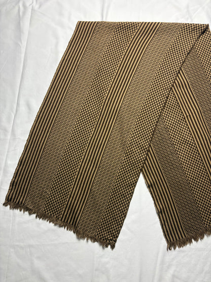 Vintage Fendi Monogram Lana Wool Scarf | 16x60'