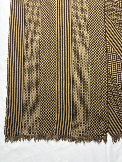 Vintage Fendi Monogram Lana Wool Scarf | 16x60'