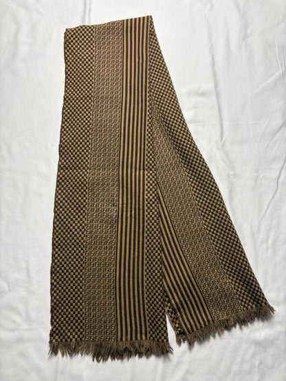 Vintage Fendi Monogram Lana Wool Scarf | 16x60'