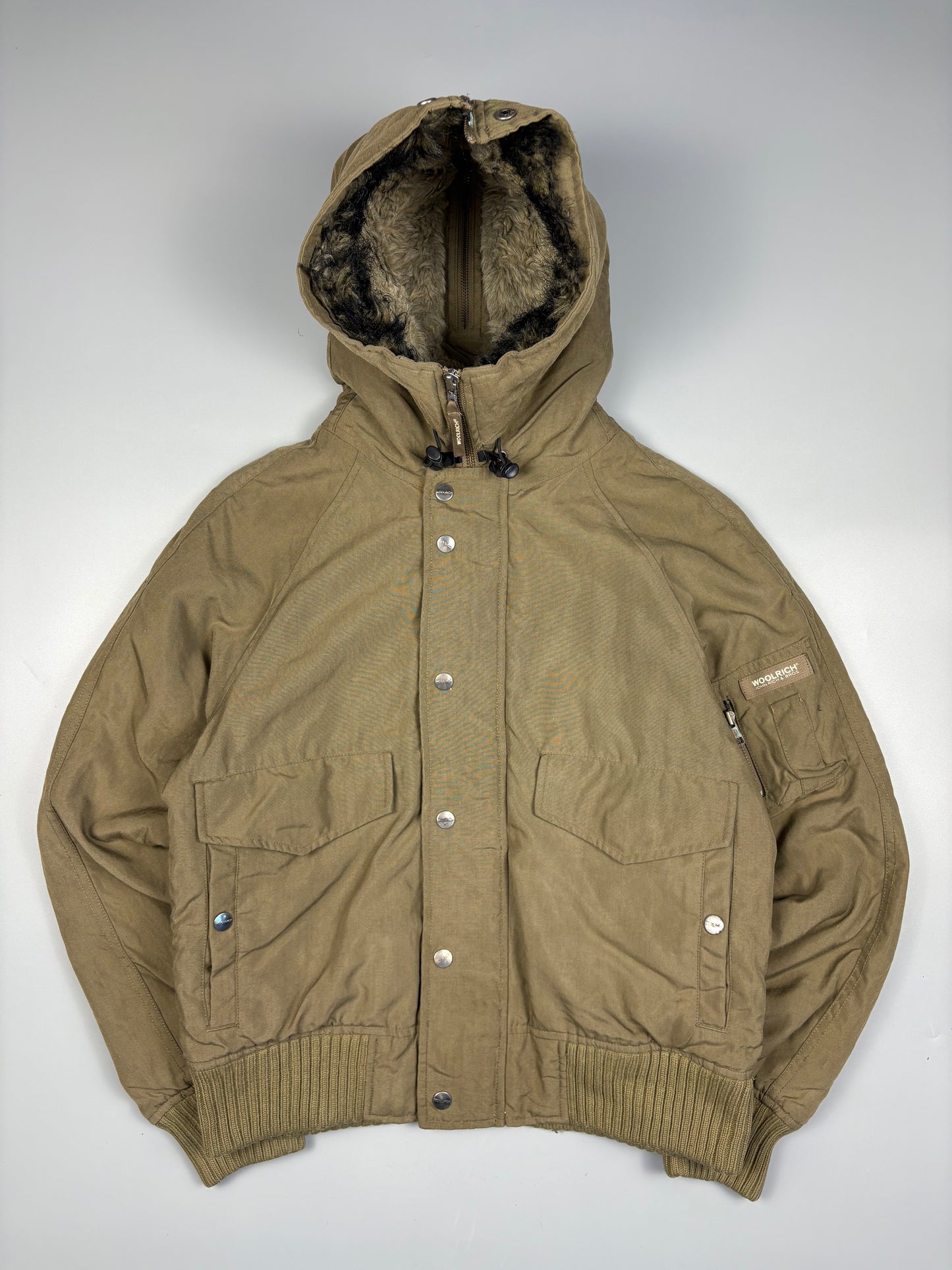 2000s Woolrich Khaki Green MA-1 Bomber Jacket (S)