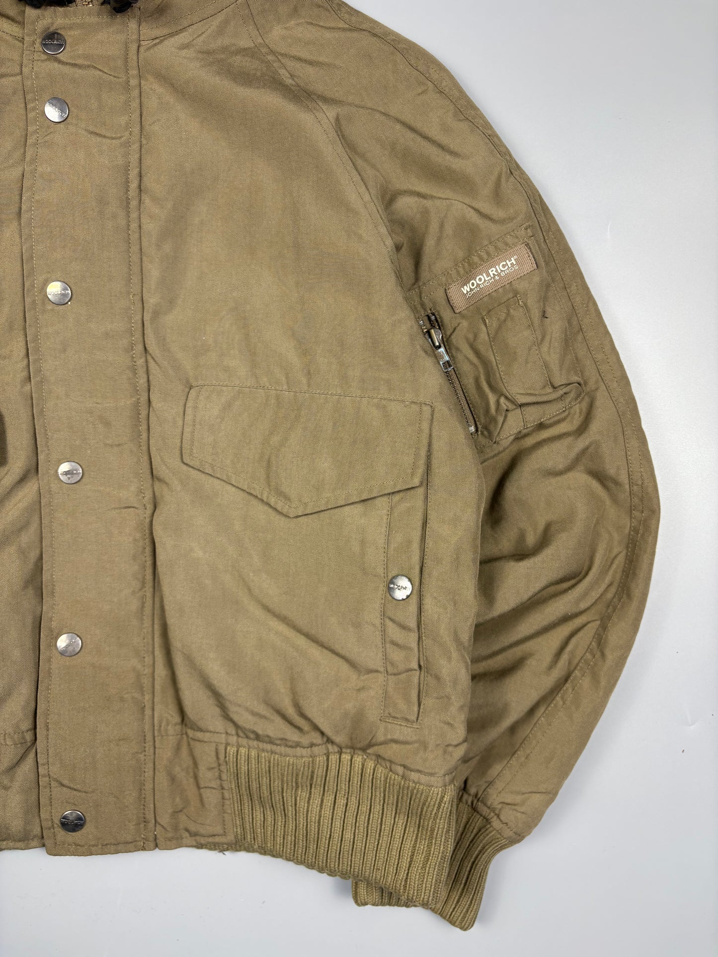 2000s Woolrich Khaki Green MA-1 Bomber Jacket (S)