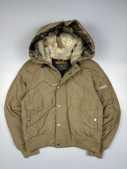 2000s Woolrich Khaki Green MA-1 Bomber Jacket (S)