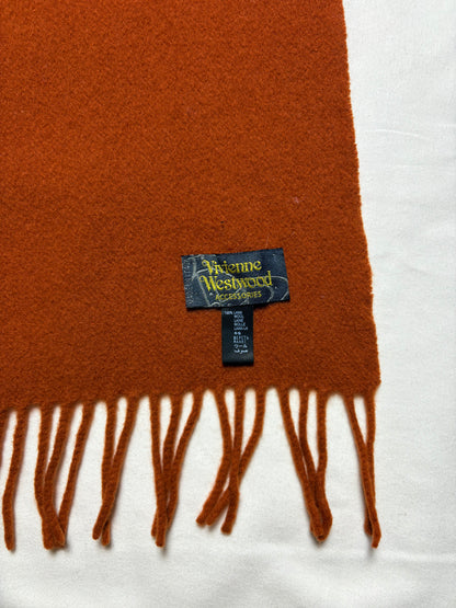Vivienne Westwood Burnt Orange Lana Wool Scarf |11x60'