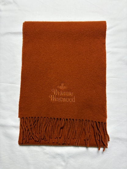Vivienne Westwood Burnt Orange Lana Wool Scarf |11x60'