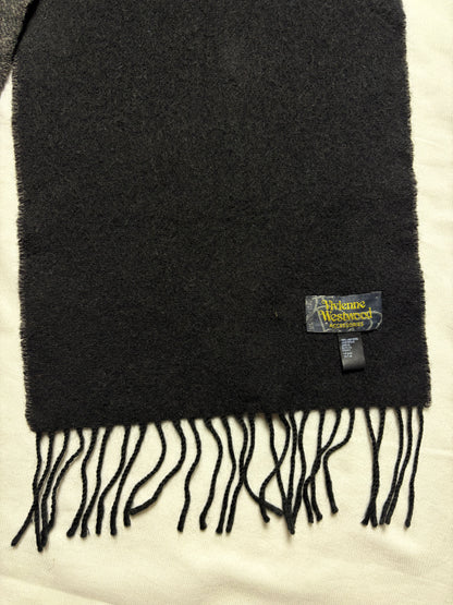 Vivienne Westwood Grey + Black Lana Wool Scarf | 10x60'