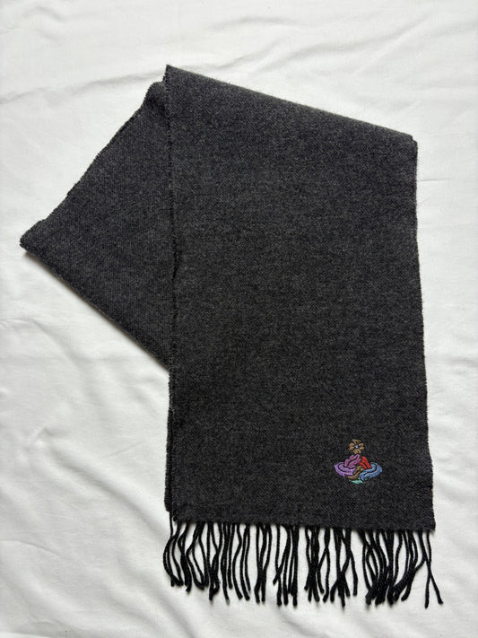 Vivienne Westwood Grey + Black Lana Wool Scarf | 10x60'