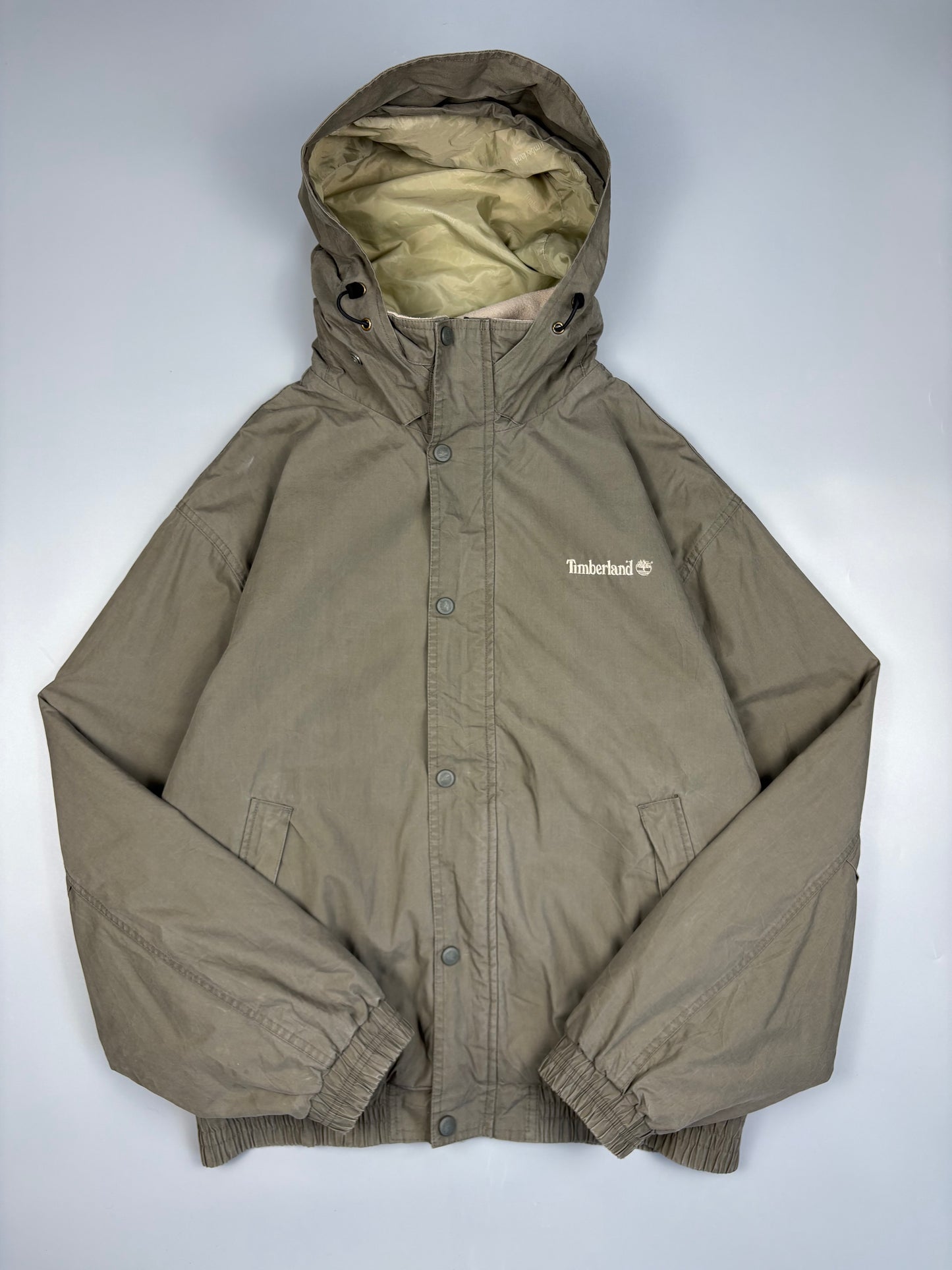 1990s Timberland Weathergear Khaki Fleece Jacket (M)