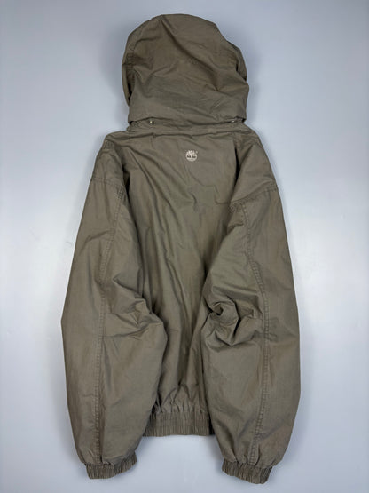 1990s Timberland Weathergear Khaki Fleece Jacket (M)