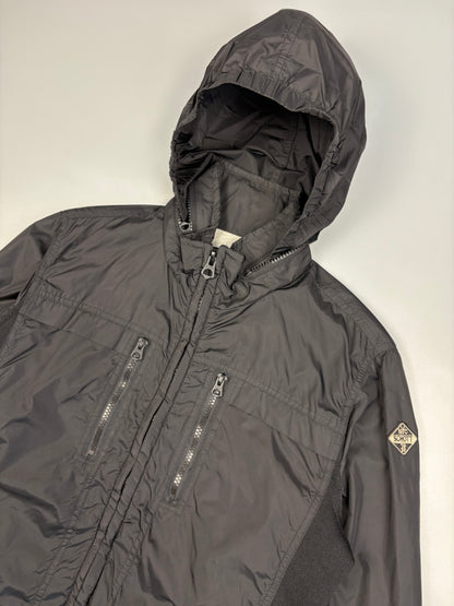 1990s Schott NYC Black Technical Zip Up Jacket