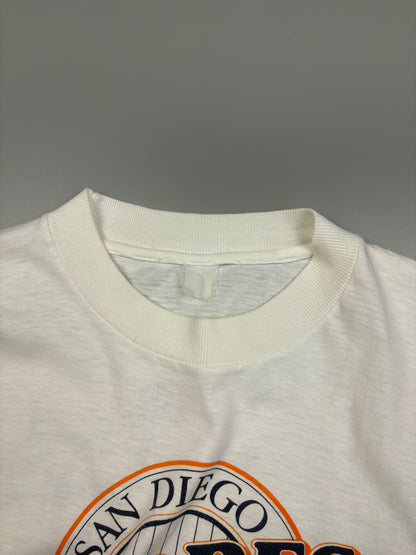 1990s San Diego Padres White Baseball Graphic Tee (L)