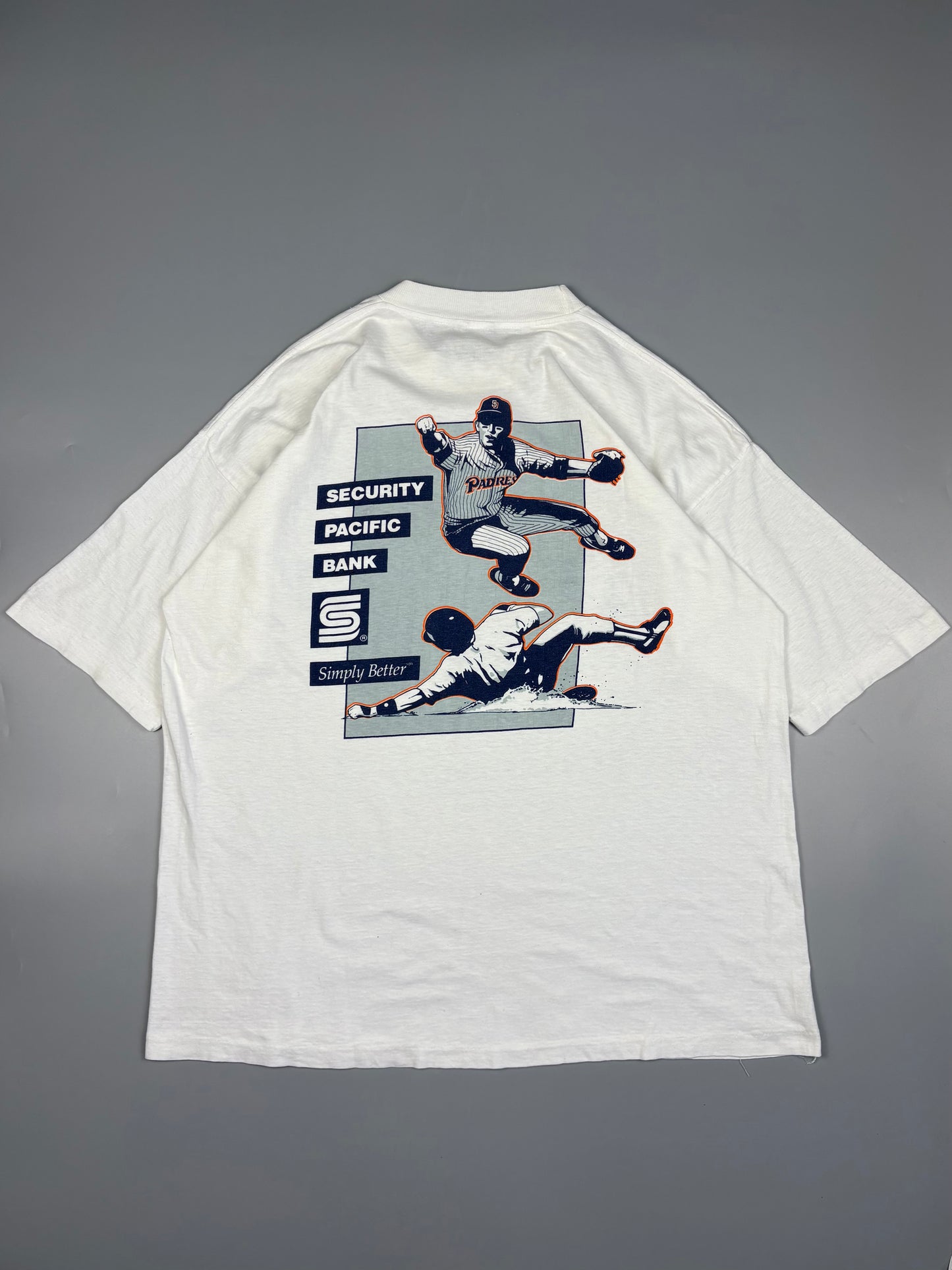 1990s San Diego Padres White Baseball Graphic Tee (L)