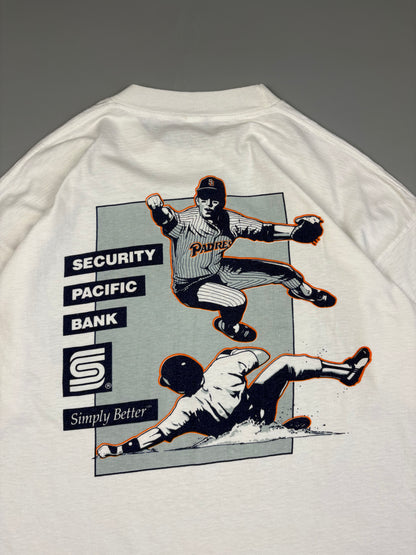 1990s San Diego Padres White Baseball Graphic Tee (L)