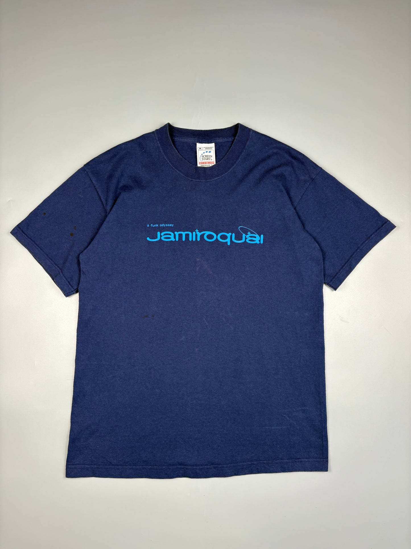 2001 Jamiroquai Funk Odyssey Navy Blue Graphic Tee (M)