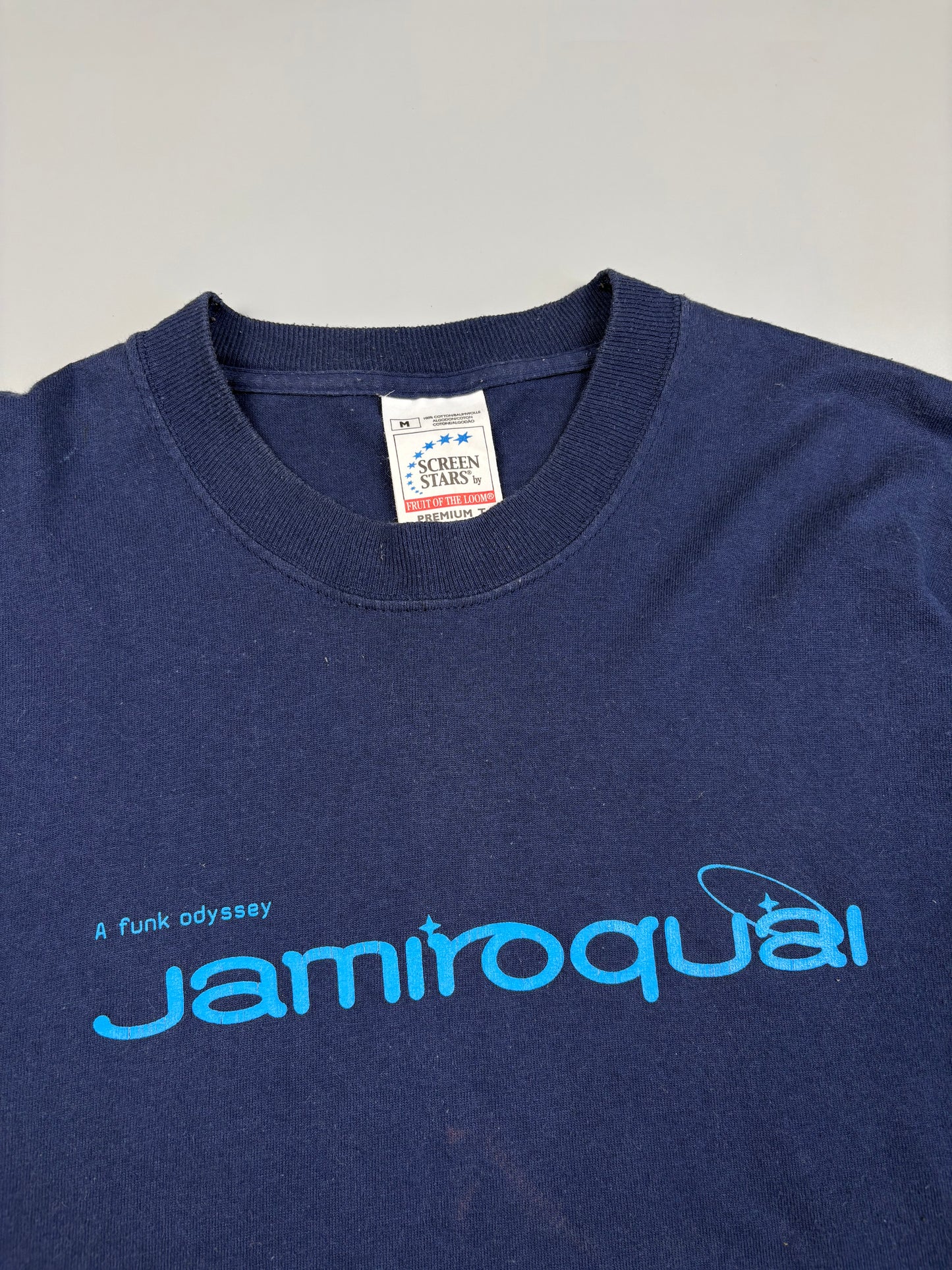 2001 Jamiroquai Funk Odyssey Navy Blue Graphic Tee (M)