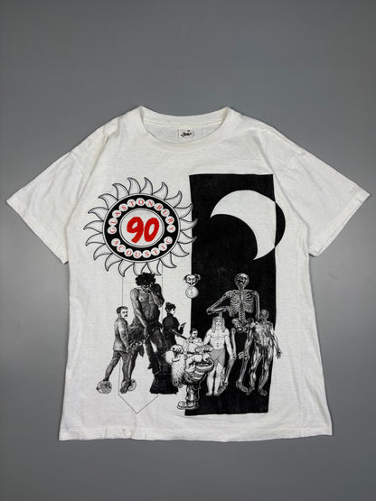 1990 Glastonbury Festival by Robert Crumb White Graphic Tee (M)