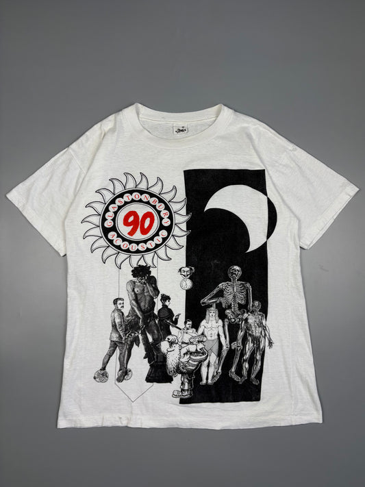 1990 Glastonbury Festival by Robert Crumb White Graphic Tee (M)
