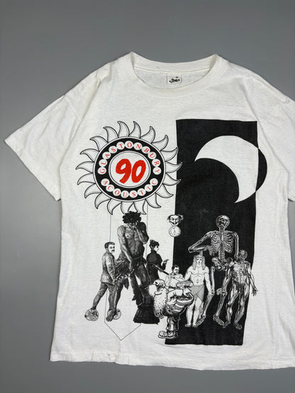 1990 Glastonbury Festival by Robert Crumb White Graphic Tee (M)